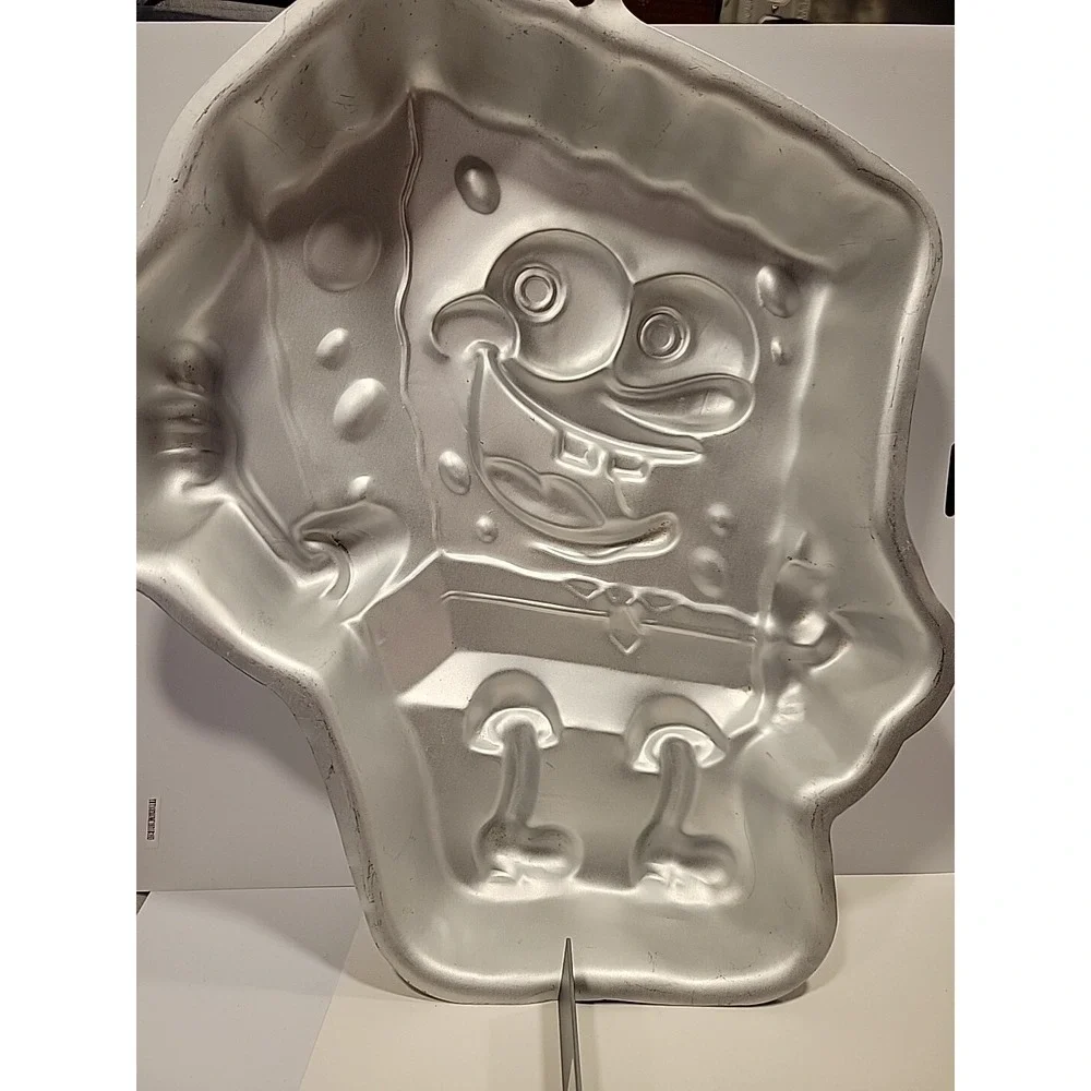 Vtg Wilton‎ Sponge Bob Square Pants Aluminum Cake Pan 2002 Baking Mold 2105-5130